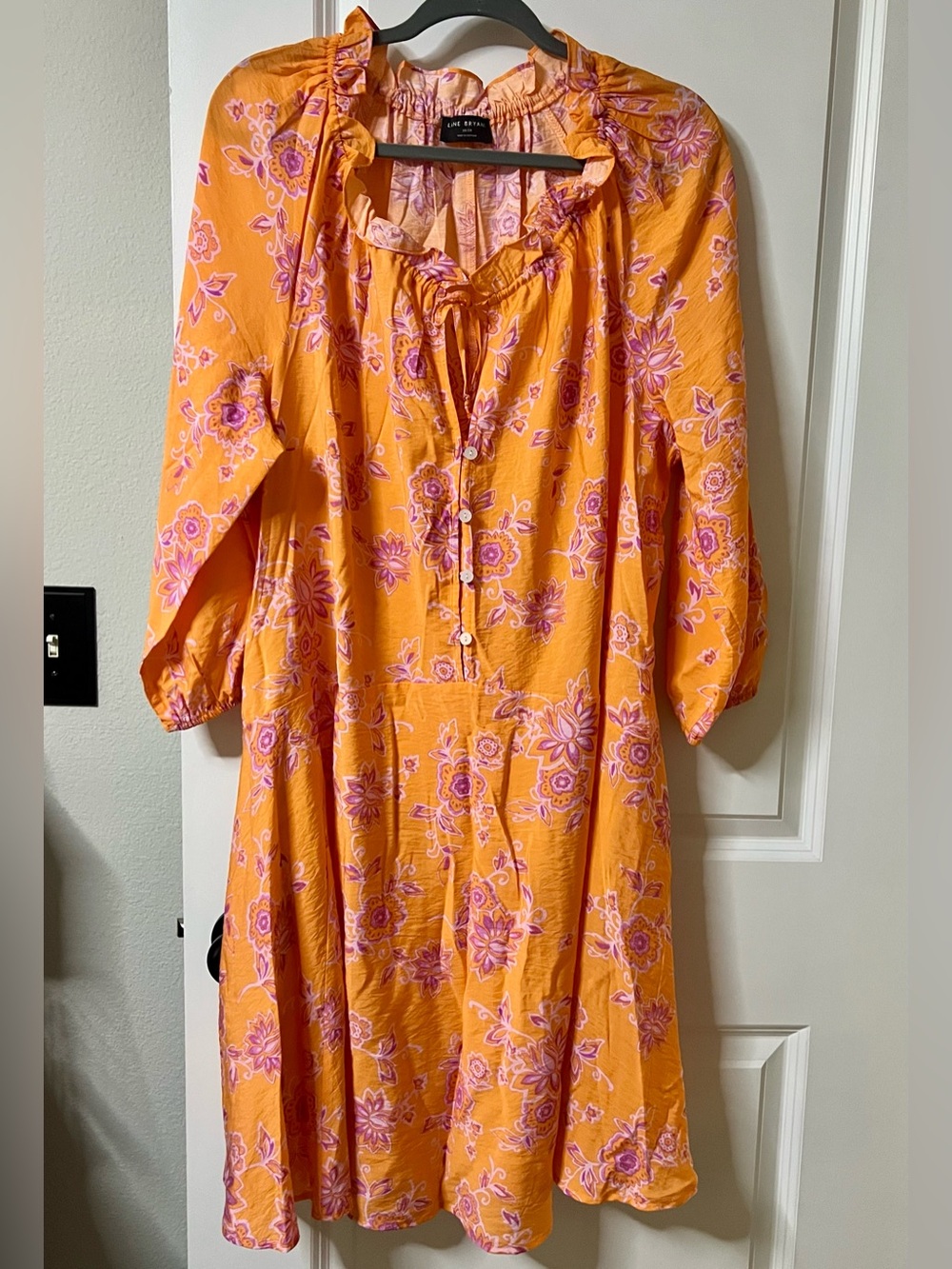 Lane Bryant Orange/Purple floral summer dress - 18/20 but FITS SMALL